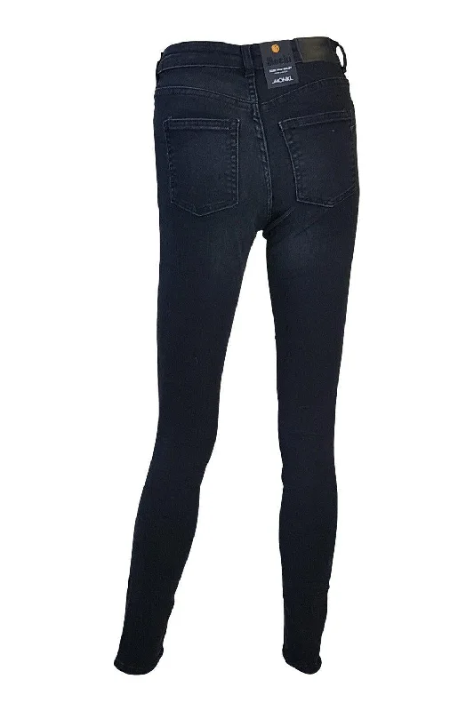 MONKI Mocki Black Cropped Mid Rise Skinny Jeans Classic Blue Denim Jeans