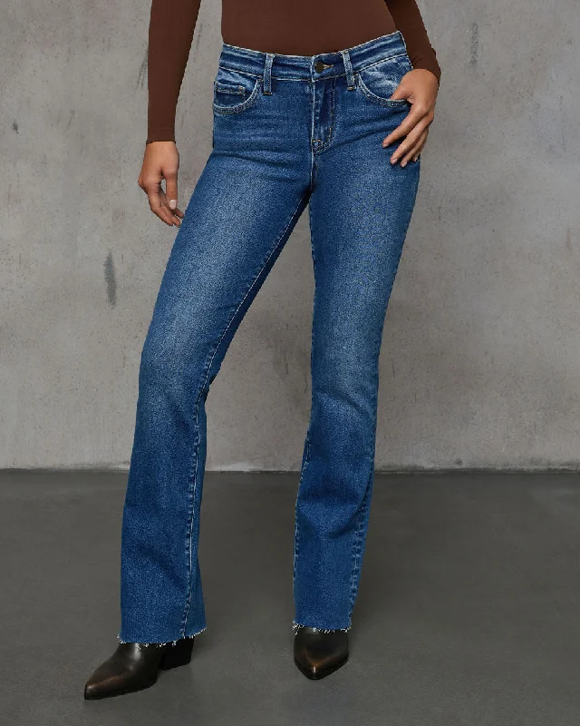 Nicolete Mid Rise Bootcut Jeans Cozy Tencel Blend Denim Jeans