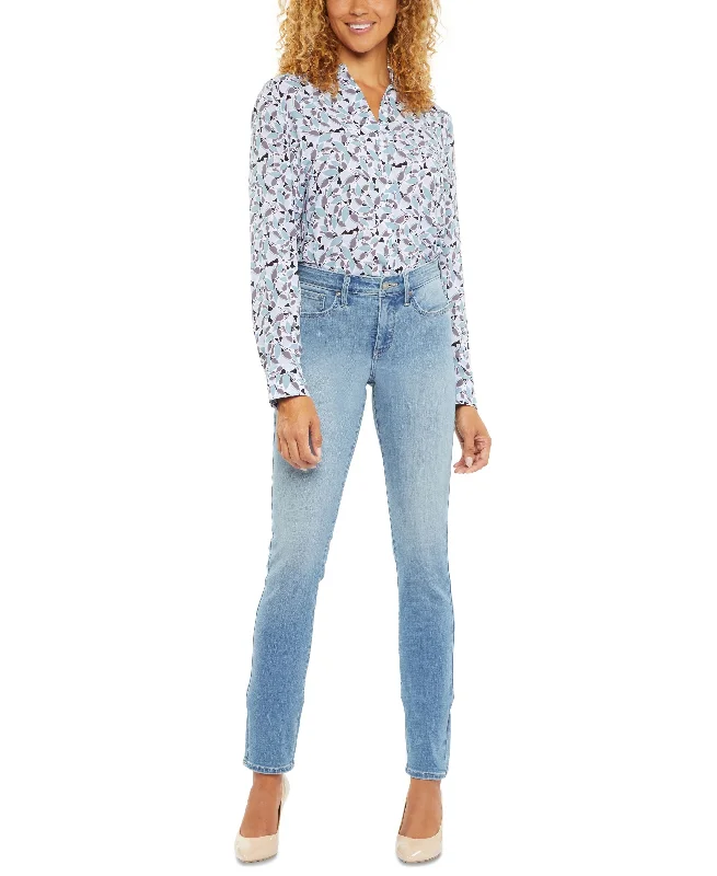 Nydj Alina Legging Jeans Fashionable Button-Front Jeans