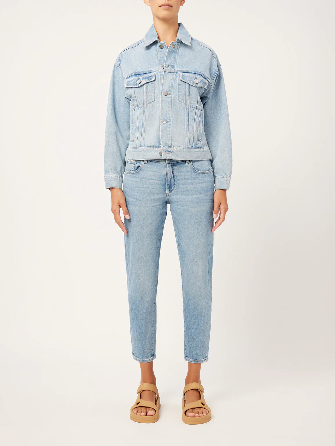 Riley Boyfriend Droplet Vintage Jeans Casual Light Wash Jeans
