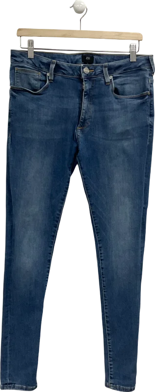 River Island Blue Skinny Jeans W32 Comfortable Stretch Fit Jeans