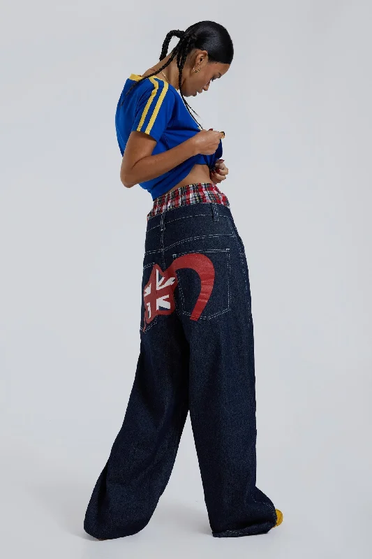 Comet Colossus Jeans Trendy Patchwork Denim Jeans
