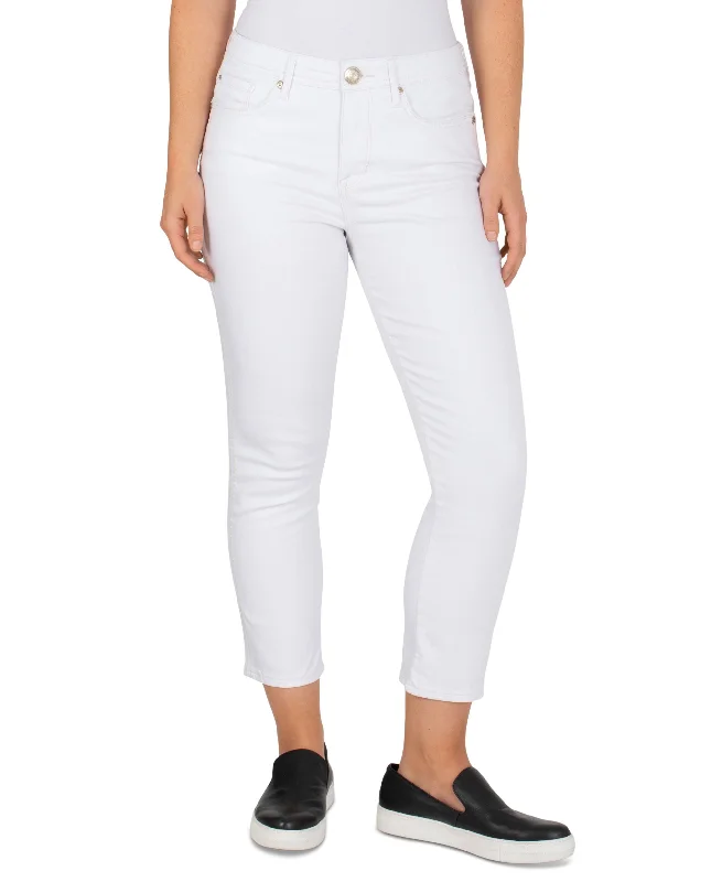 Seven7 Crop Mid Rise Jeans Comfortable Stretch Denim Jeans
