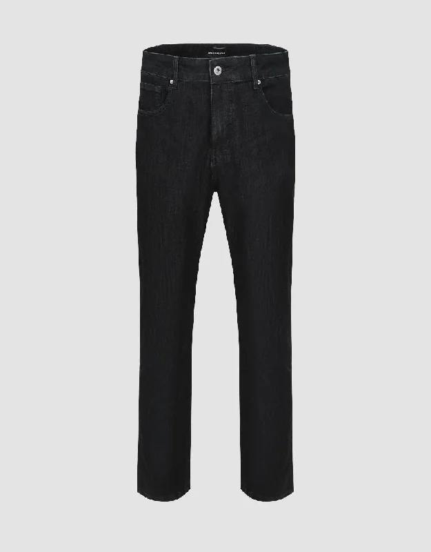 Straight Jeans Fashionable Button-Front Jeans
