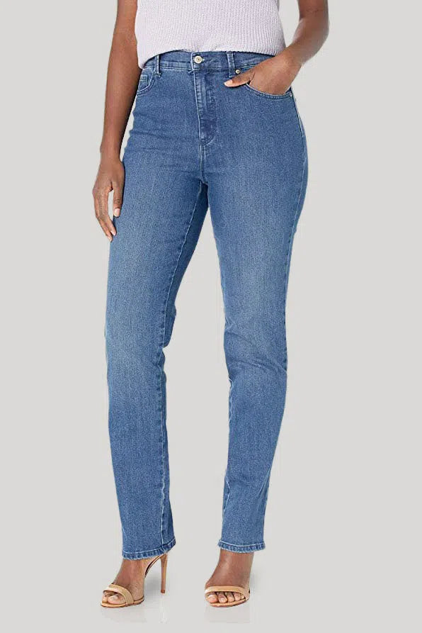 Stretch 'Amanda' Jeans Casual High-Waisted Bootcut Jeans
