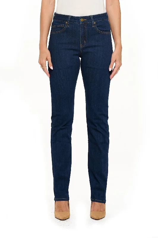 Best Travel Jeans | Slim | Dark Indigo Trendy Low-Rise Bootcut Jeans