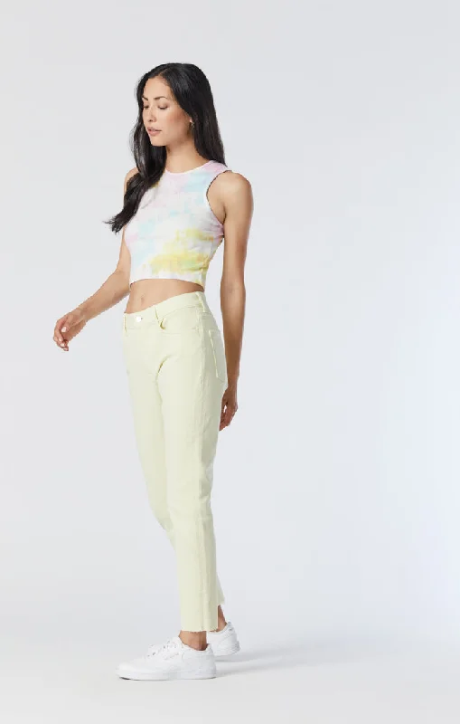 VIOLA STRAIGHT LEG JEANS IN TENDER YELLOW LA VINTAGE