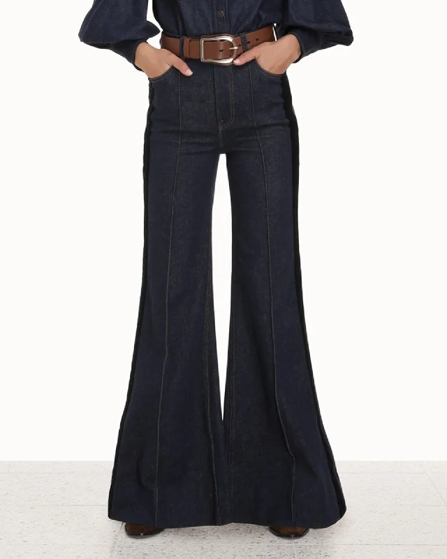 Kaleidoscope Flare Jeans Chic Cropped Jeans