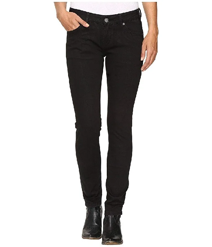 Rock and Roll Cowgirl Womens Low Rise Skinny Jeans in Black W0S9631, 26x34