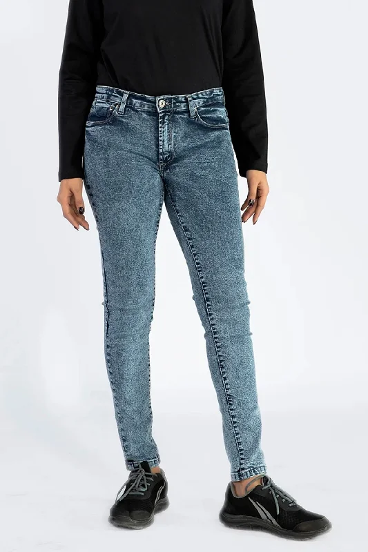 Skinny Fit Mid Wash Jeans  - W21 - WDJ0002