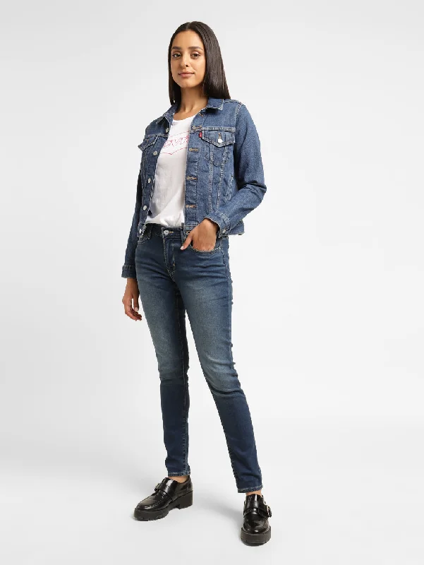 Women's Mid Rise 711 Skinny Fit Jeans Casual Distressed Skinny Jeans